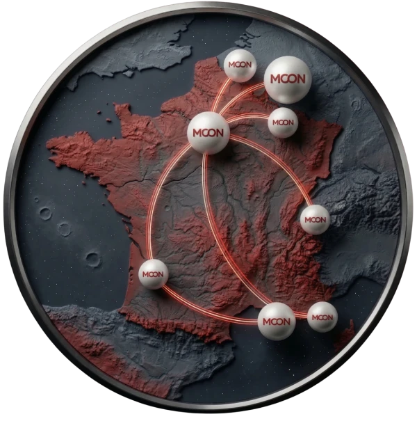 Carte européenne des agences événementielles du groupe Moon Event