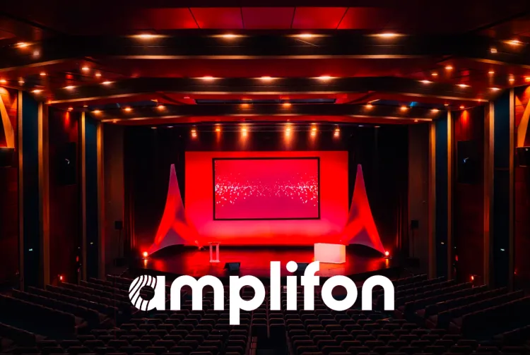 Convention commerciale Amplifon avec diffusion live et scénographie vidéo